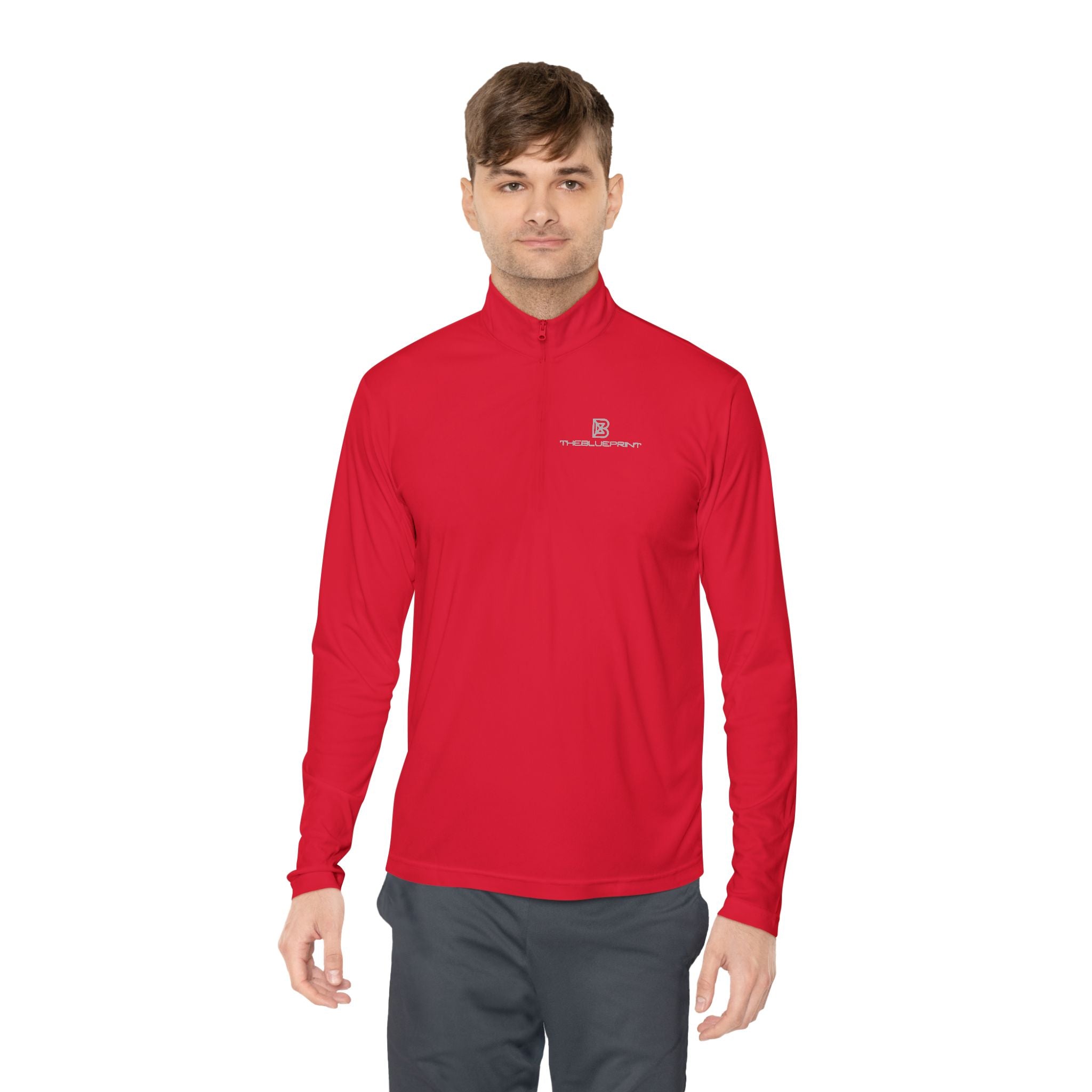 Quarter-Zip Pullover — Minimal Logo Performance Pullover