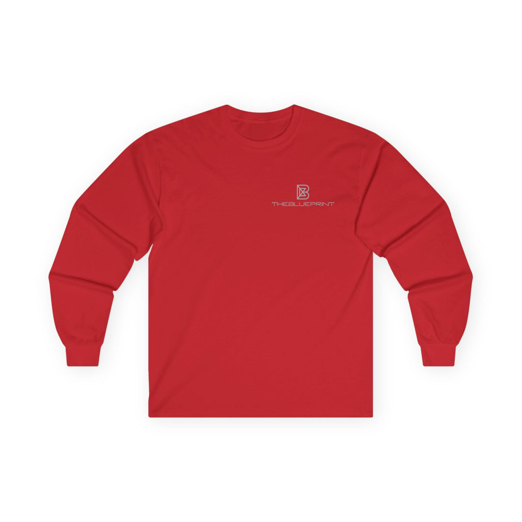 Minimalist Pocket Logo Long Sleeve Tee — Heather Grey Cotton Shirt