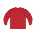 Minimalist Pocket Logo Long Sleeve Tee — Heather Grey Cotton Shirt