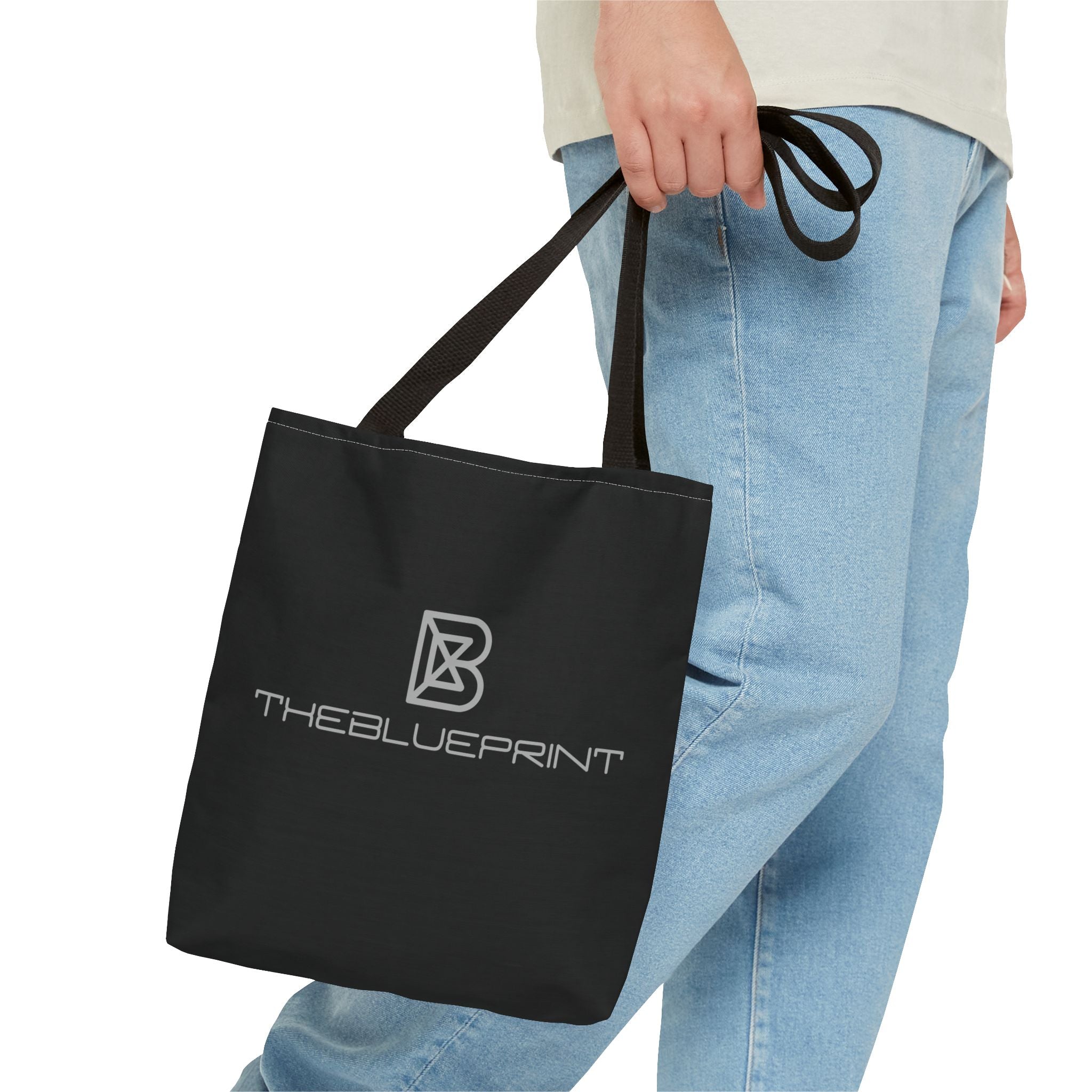 Logo Tote Bag — TheBlueprint Branded Black Carry-All