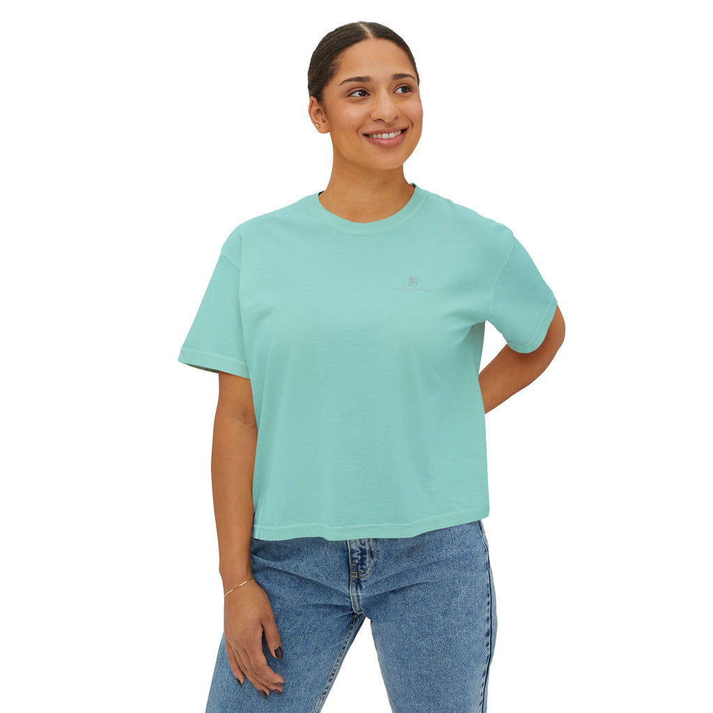 Boxy Tee — Minimal White Women's Cropped T-Shirt