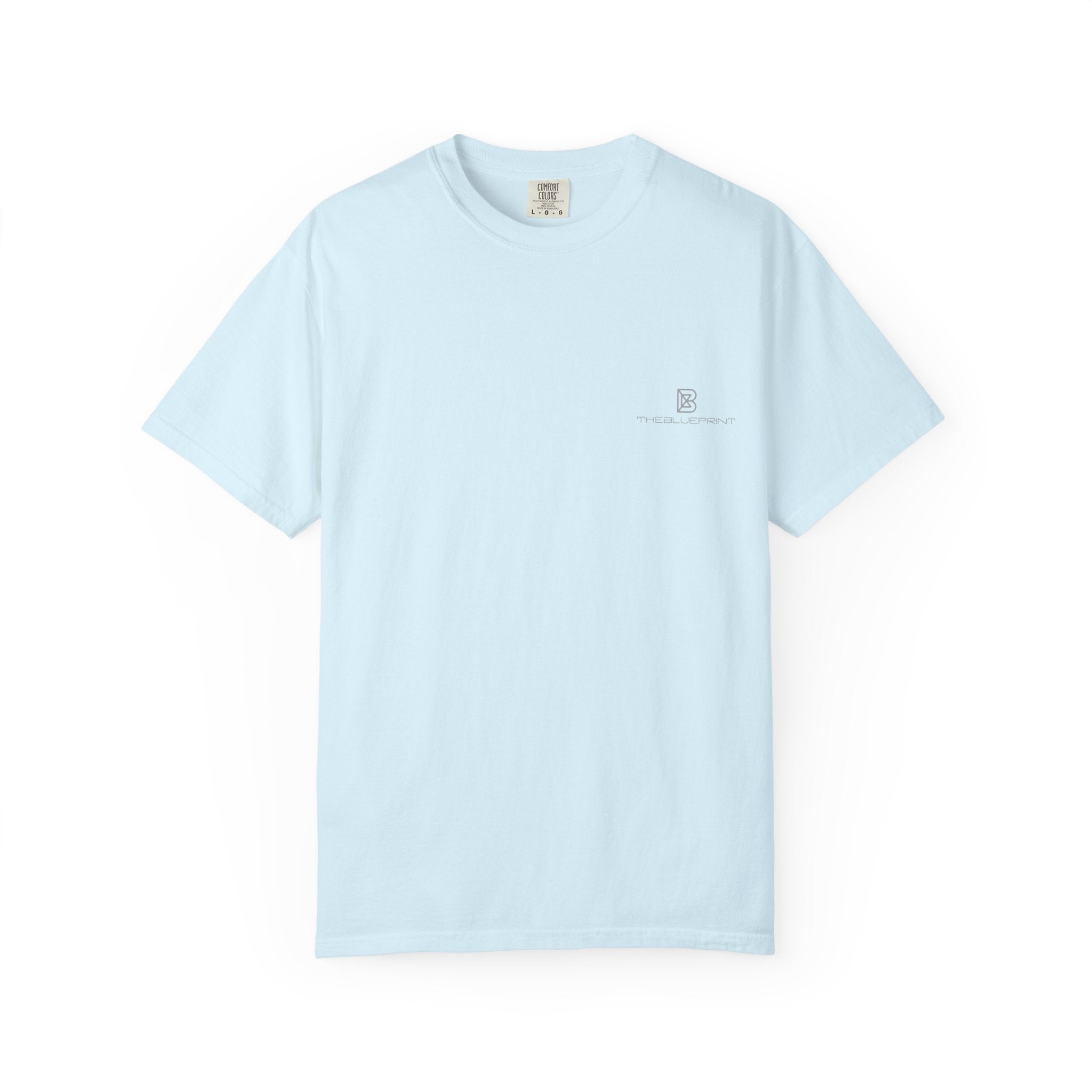 Minimal White T-Shirt with Small Chest Logo — 'B' Monogram Tee