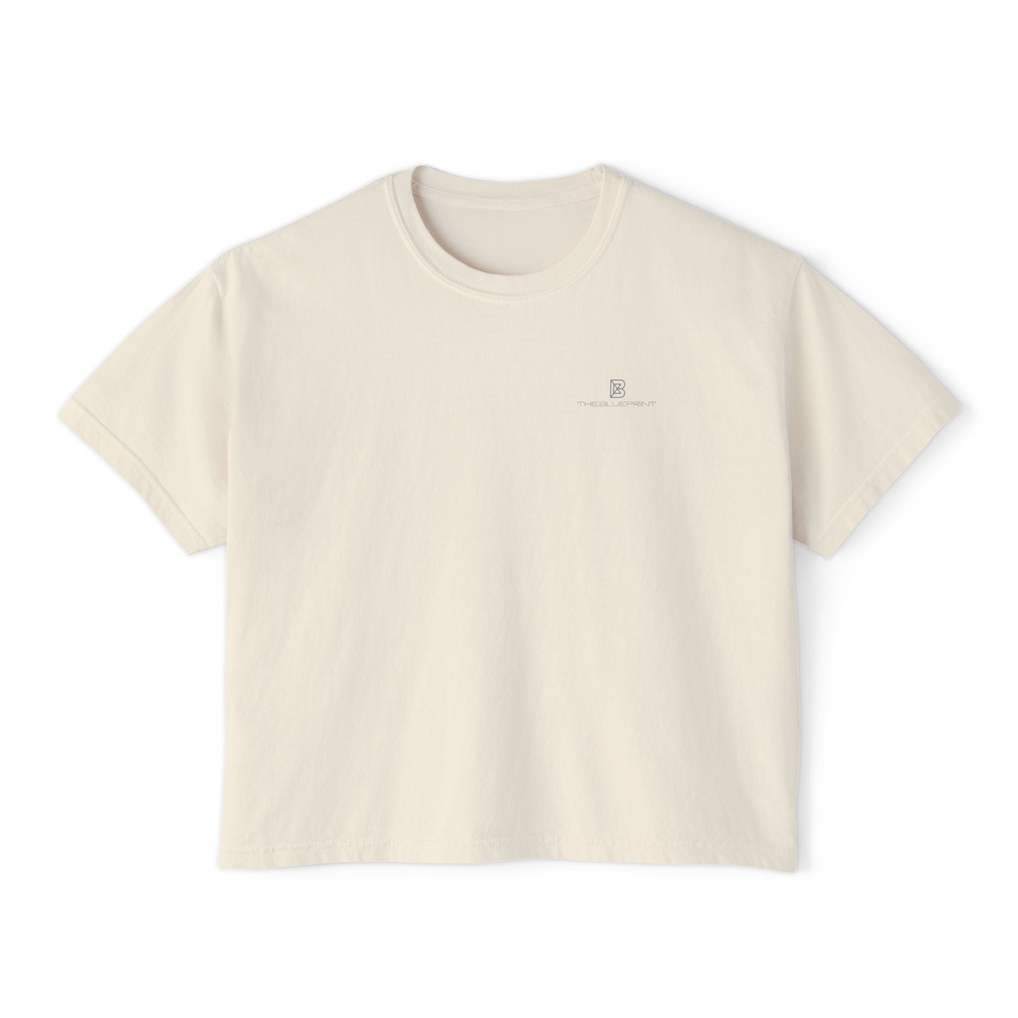 Boxy Tee — Minimal White Women's Cropped T-Shirt