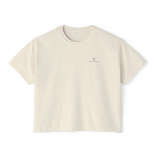 Boxy Tee — Minimal White Women's Cropped T-Shirt