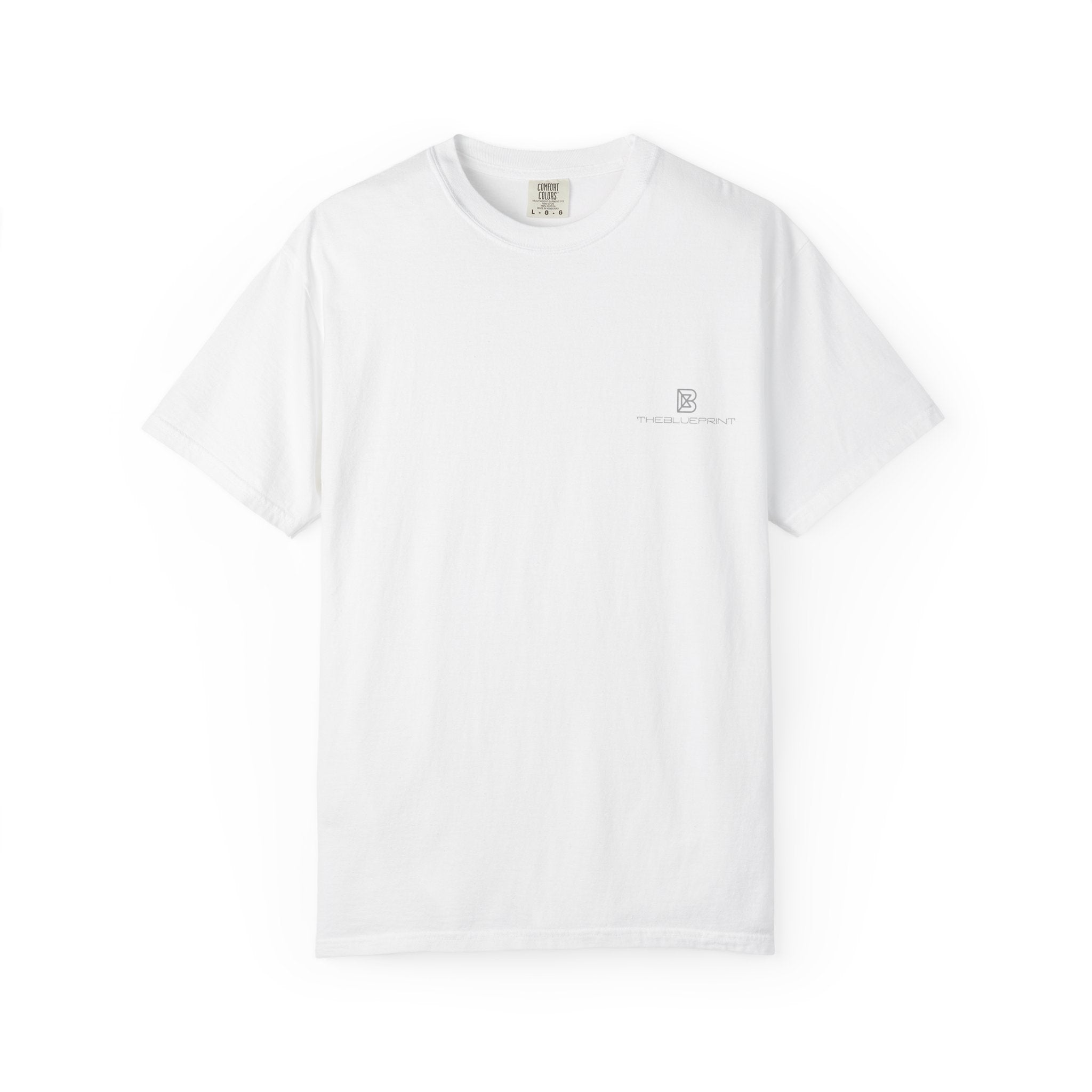 Minimal White T-Shirt with Small Chest Logo — 'B' Monogram Tee