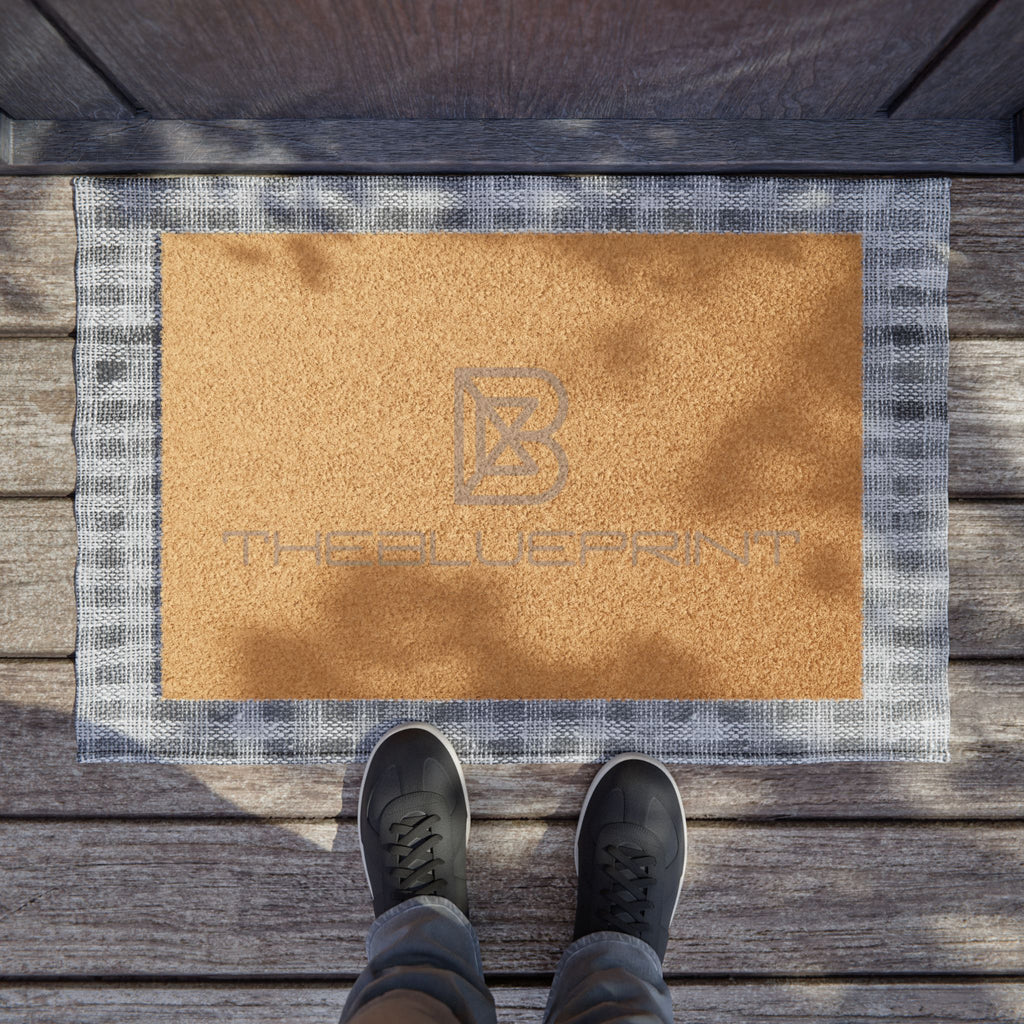Personalized Coir Doormat — Natural Welcome Mat with Custom Monogram