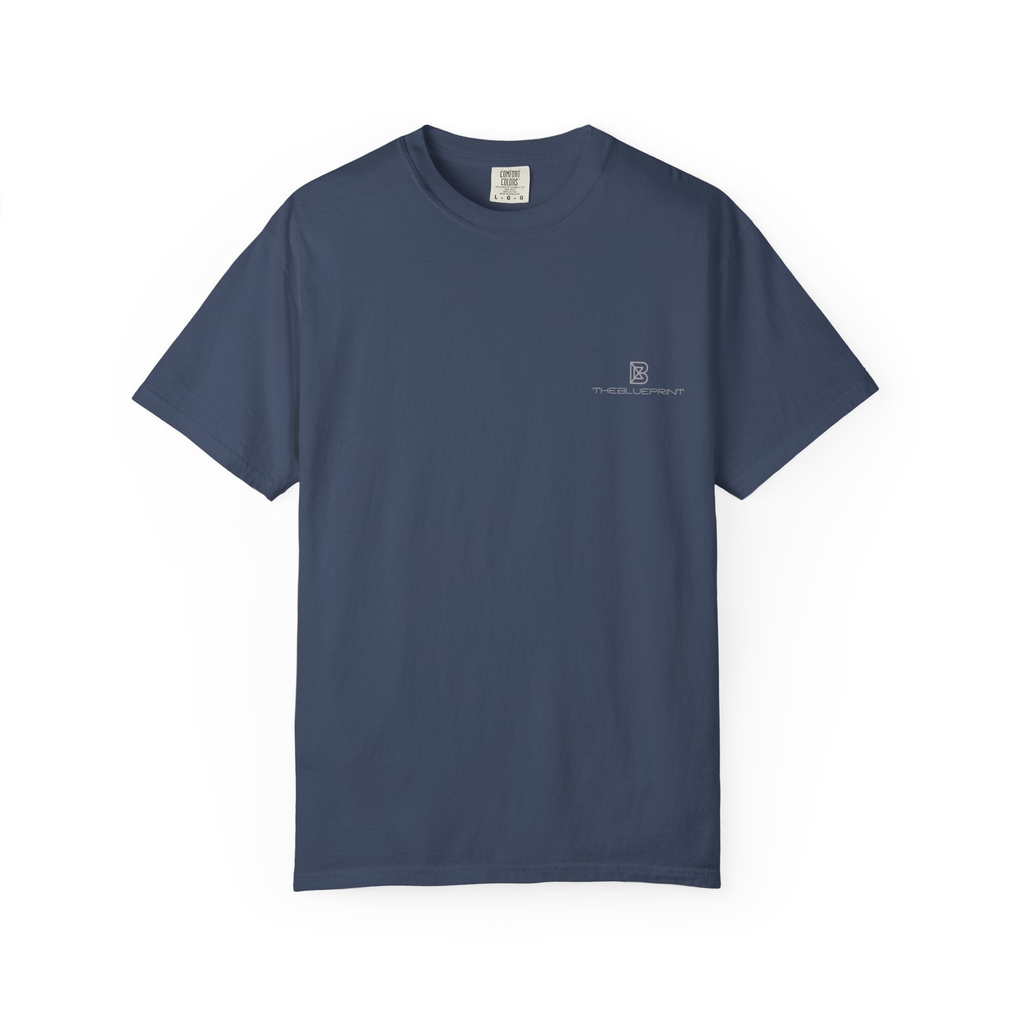 Minimal White T-Shirt with Small Chest Logo — 'B' Monogram Tee