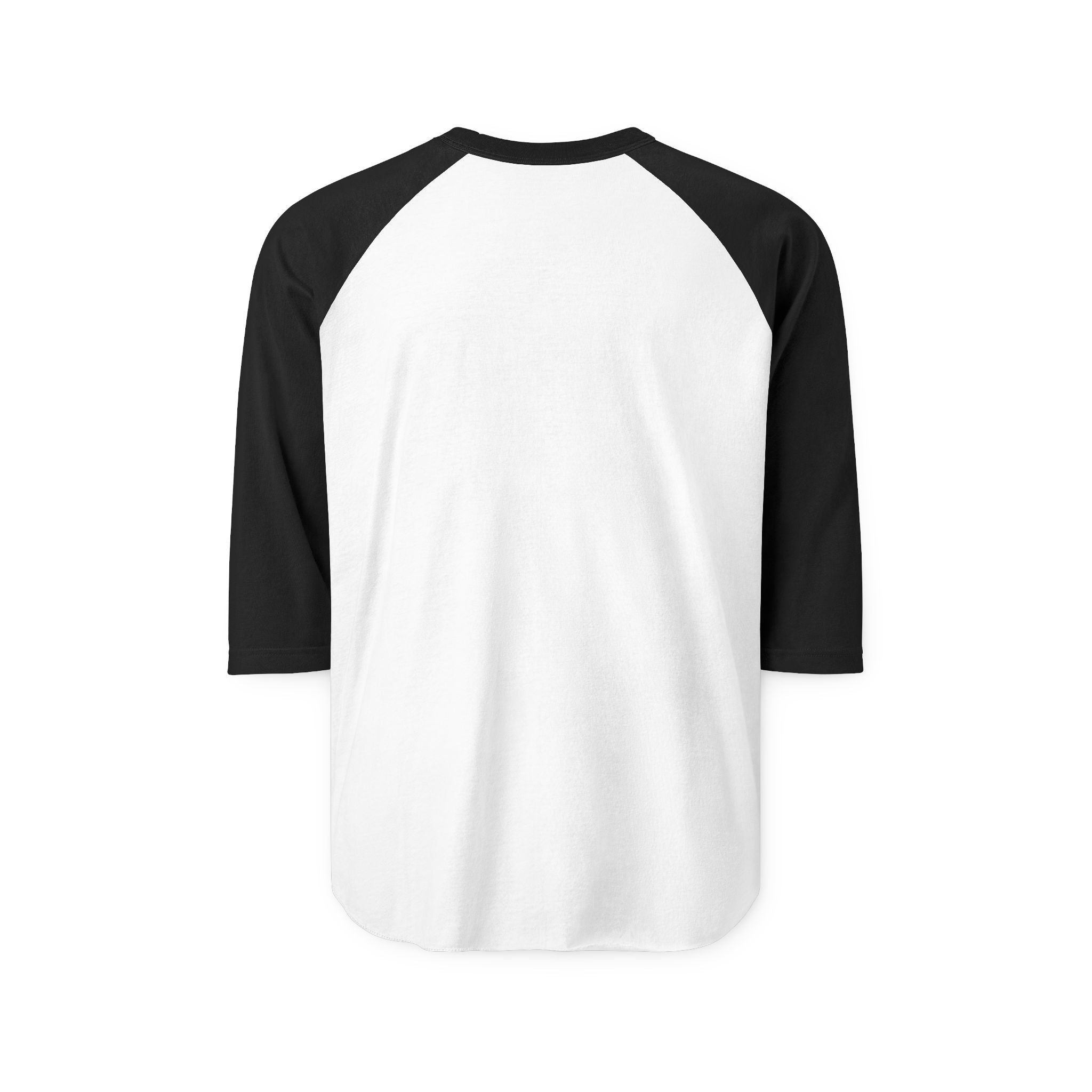 Classic Black & White Raglan Shirt — Minimal Athletic Baseball Tee