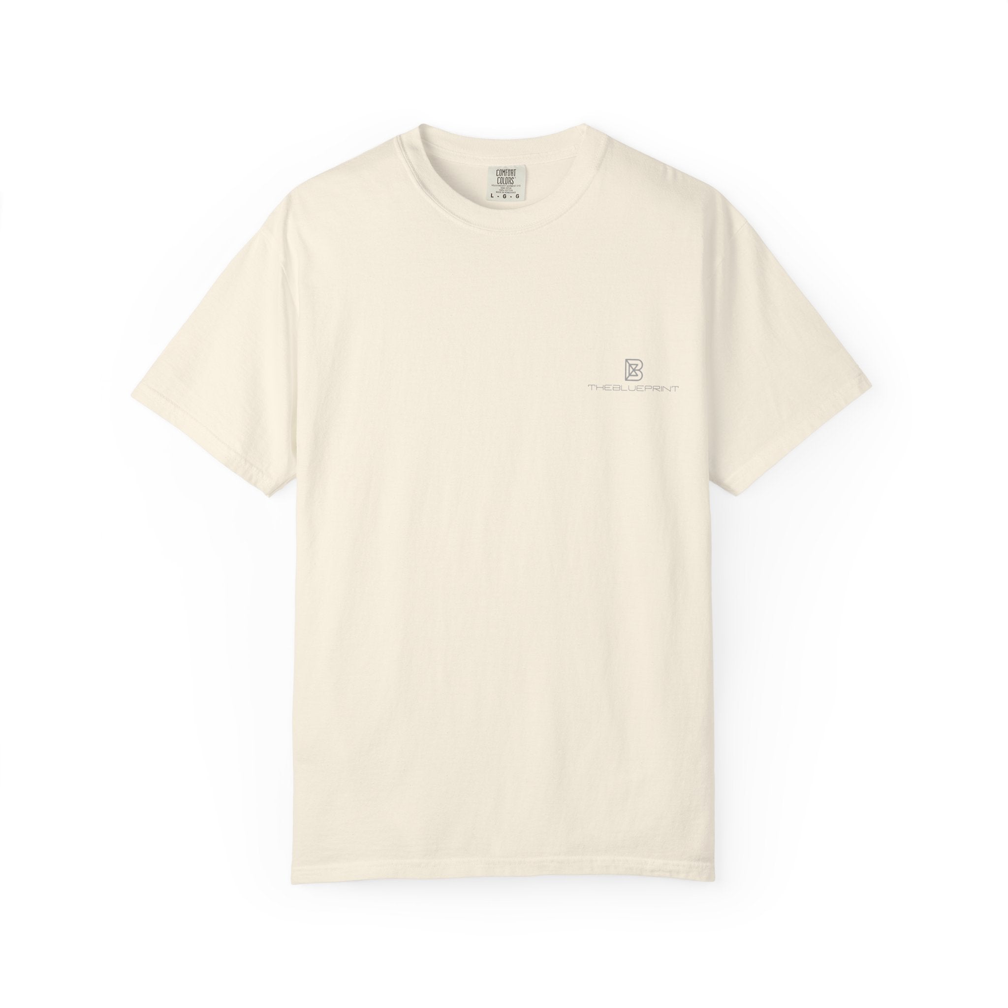 Minimal White T-Shirt with Small Chest Logo — 'B' Monogram Tee