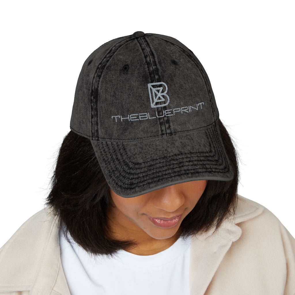 Embroidered Vintage Red Cap — Distressed Logo Baseball Hat