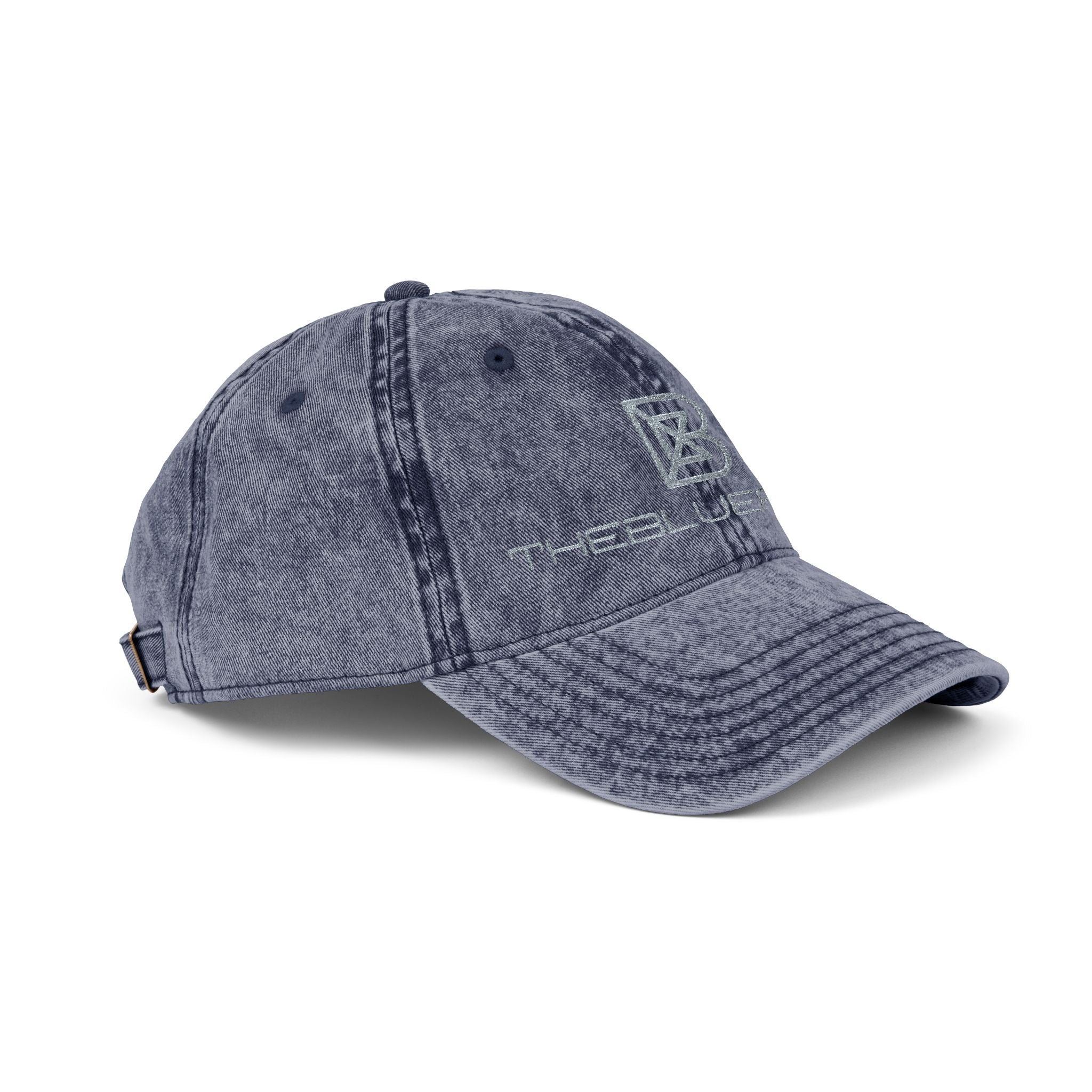 Embroidered Vintage Red Cap — Distressed Logo Baseball Hat