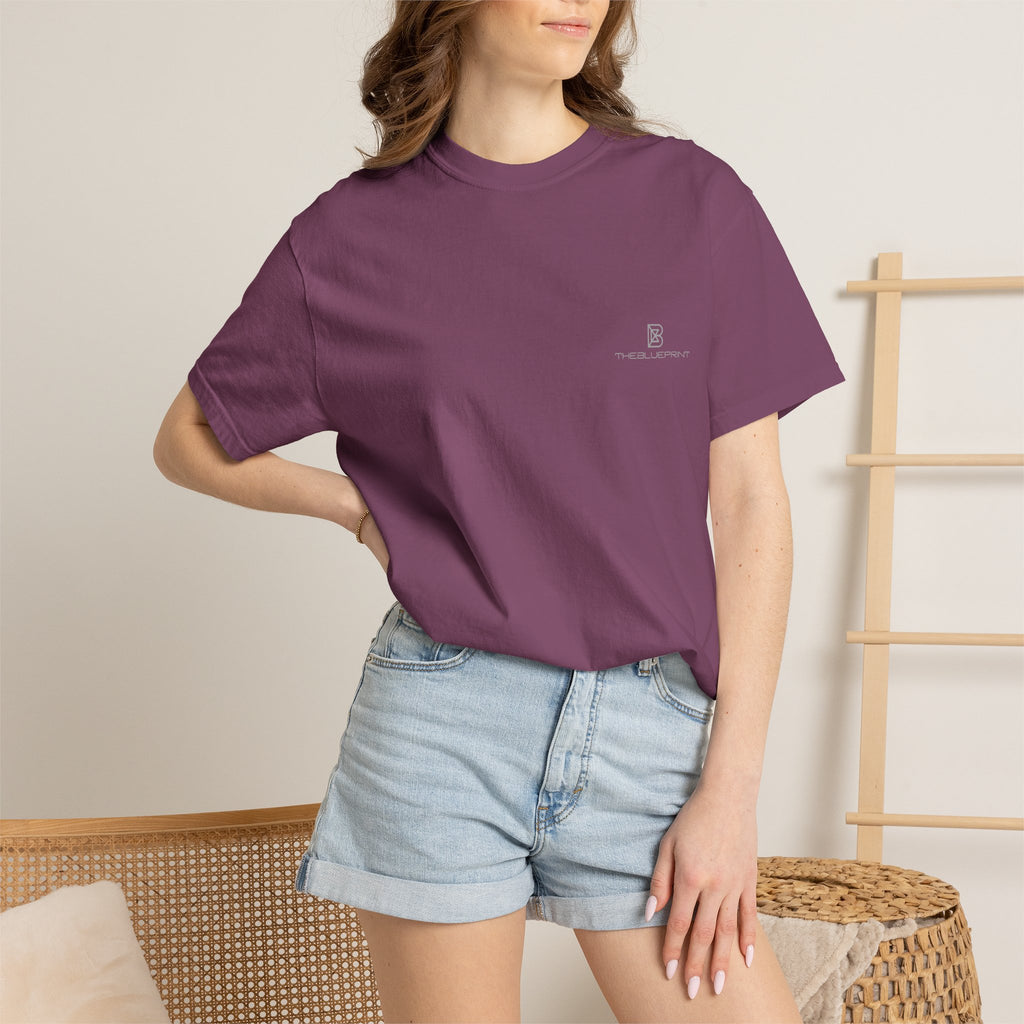 Minimal White T-Shirt with Small Chest Logo — 'B' Monogram Tee