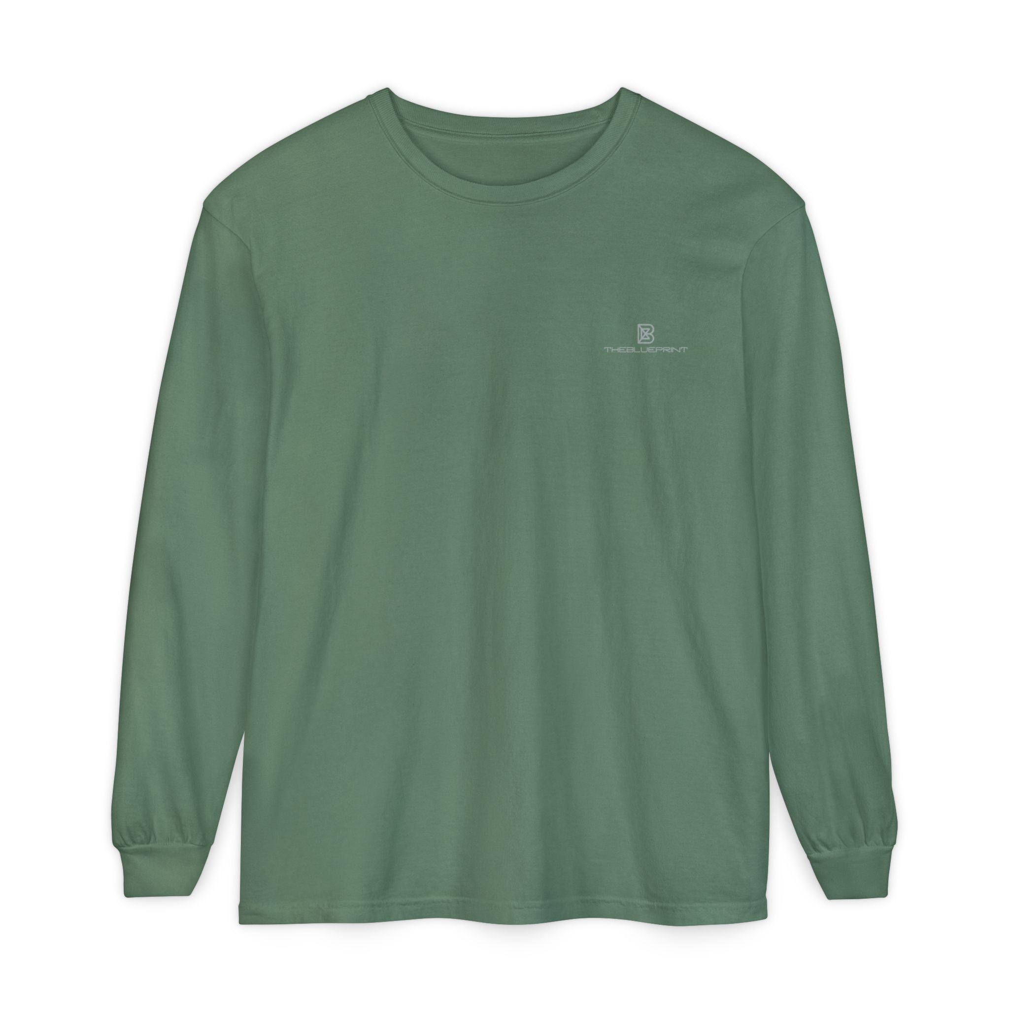 Minimalist White Long Sleeve Tee — Subtle Chest Logo