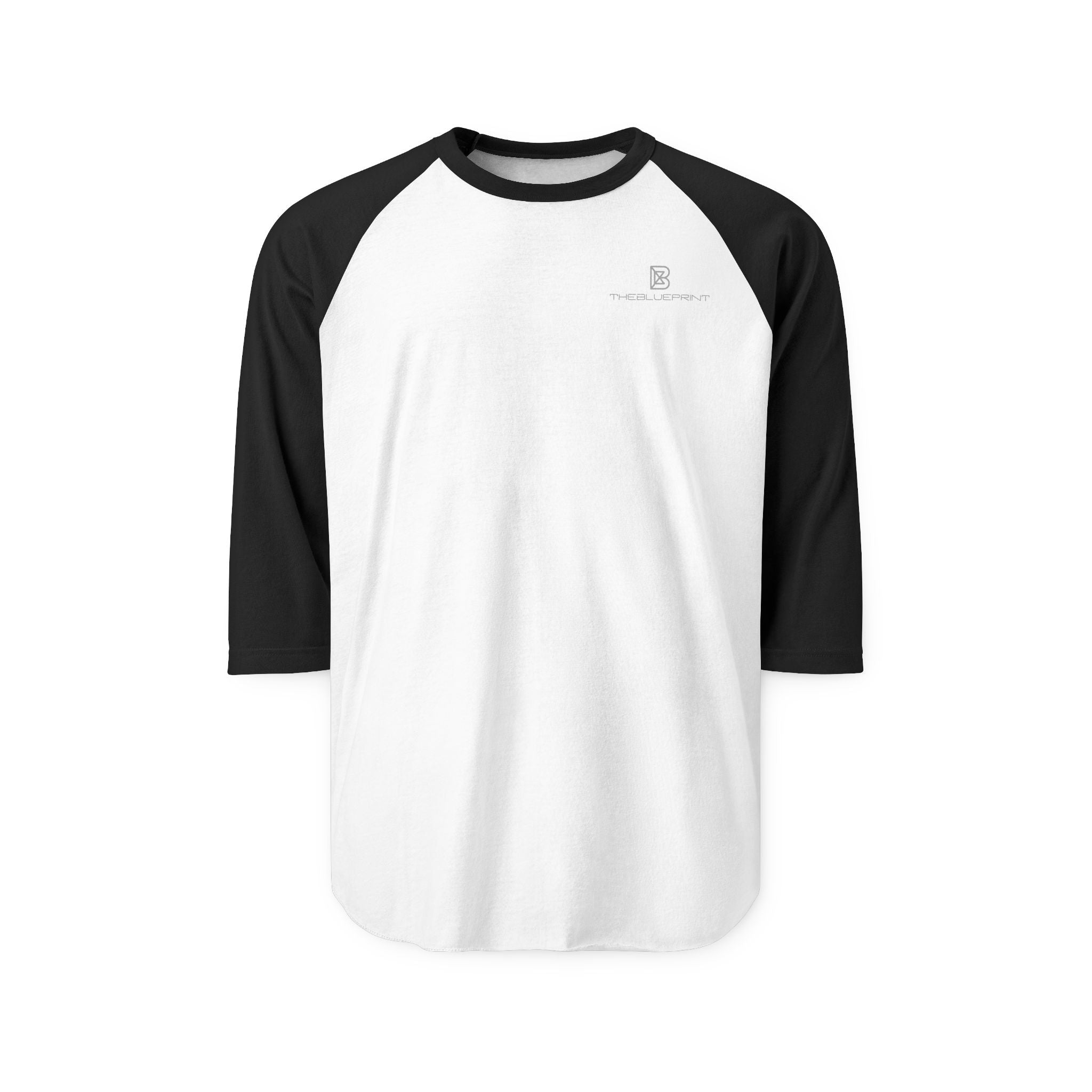 Classic Black & White Raglan Shirt — Minimal Athletic Baseball Tee