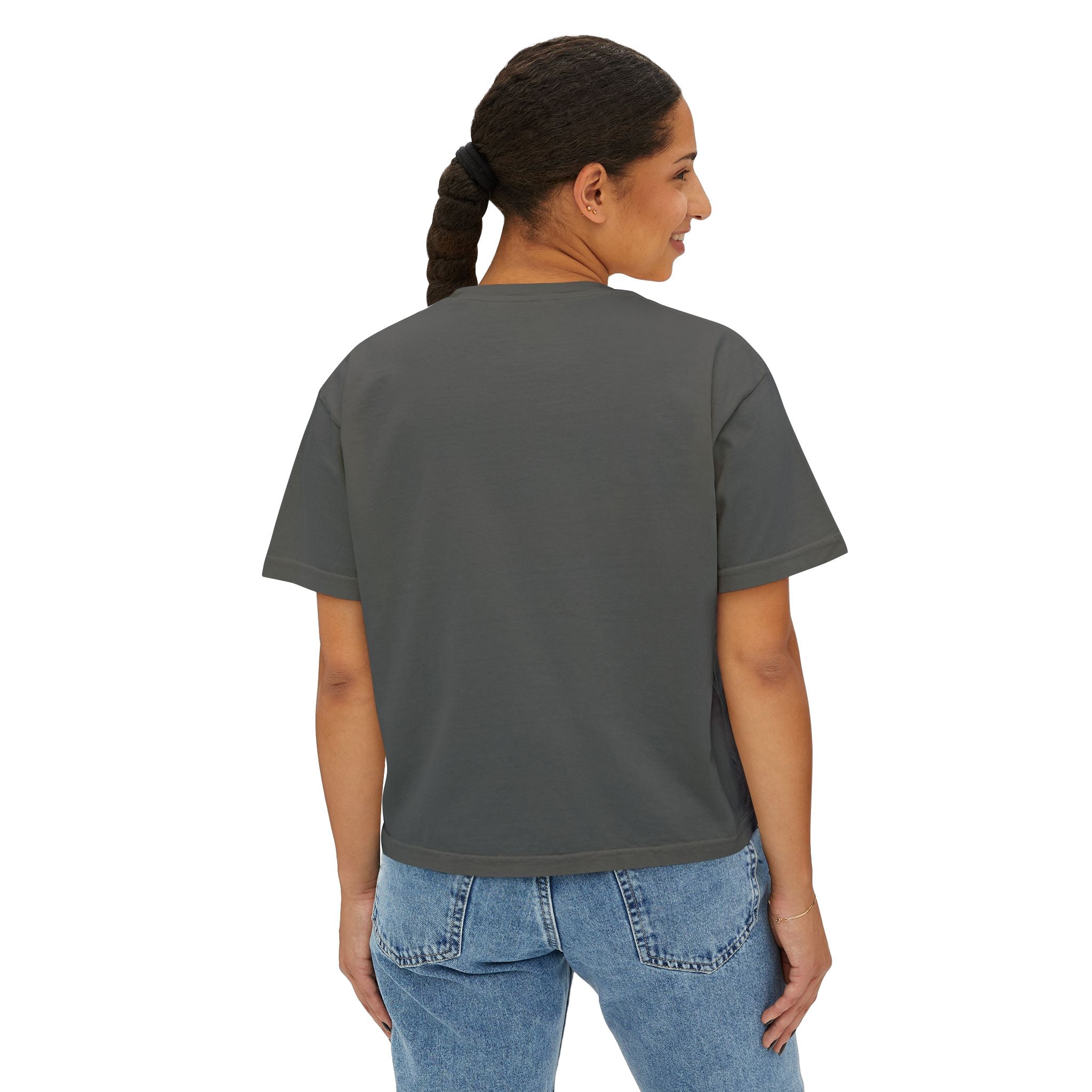 Boxy Tee — Minimal White Women's Cropped T-Shirt