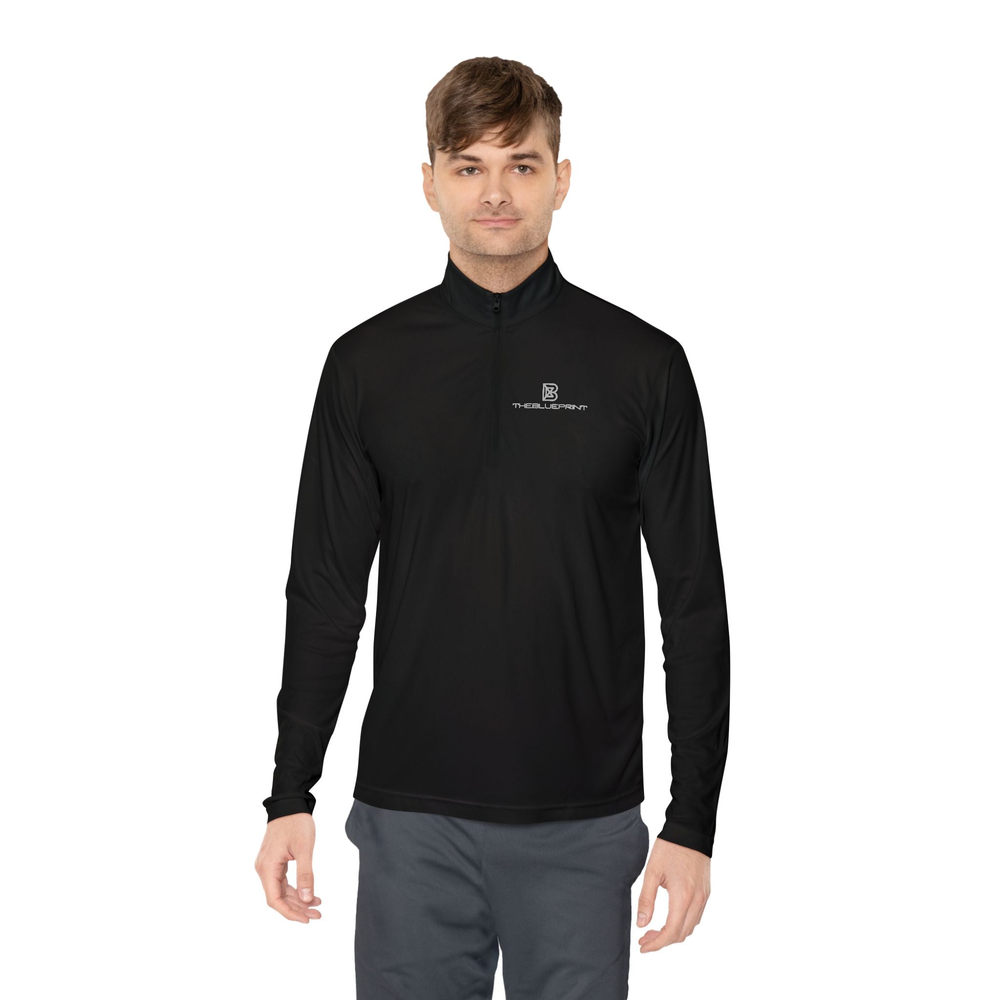 Quarter-Zip Pullover — Minimalist Small Logo Chest Pullover