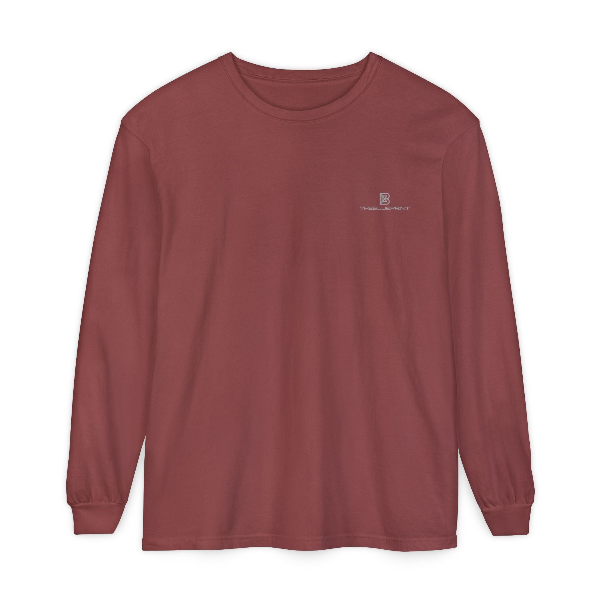 Minimalist White Long Sleeve Tee — Subtle Chest Logo