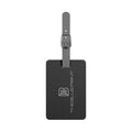 Personalized Saffiano Leather-Style Luggage Tag — Rectangle Travel ID