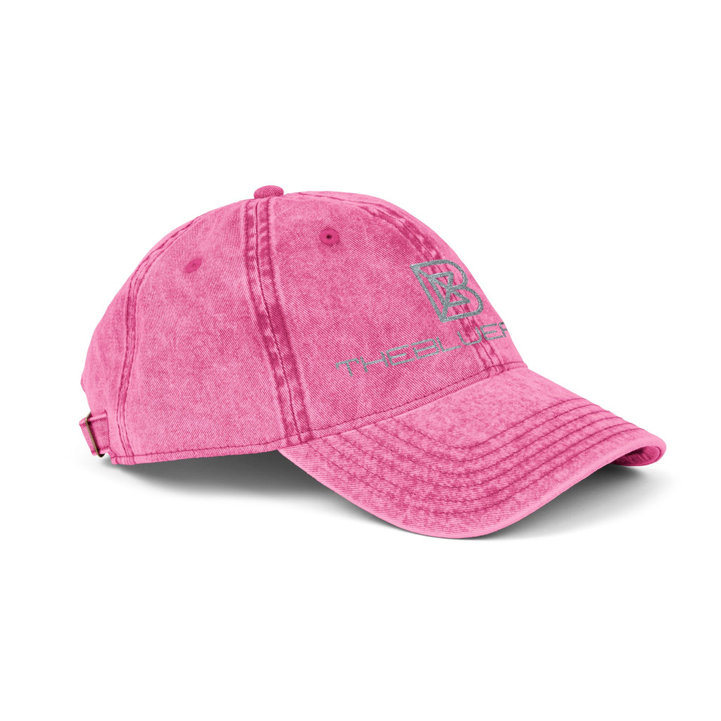 Embroidered Vintage Red Cap — Distressed Logo Baseball Hat