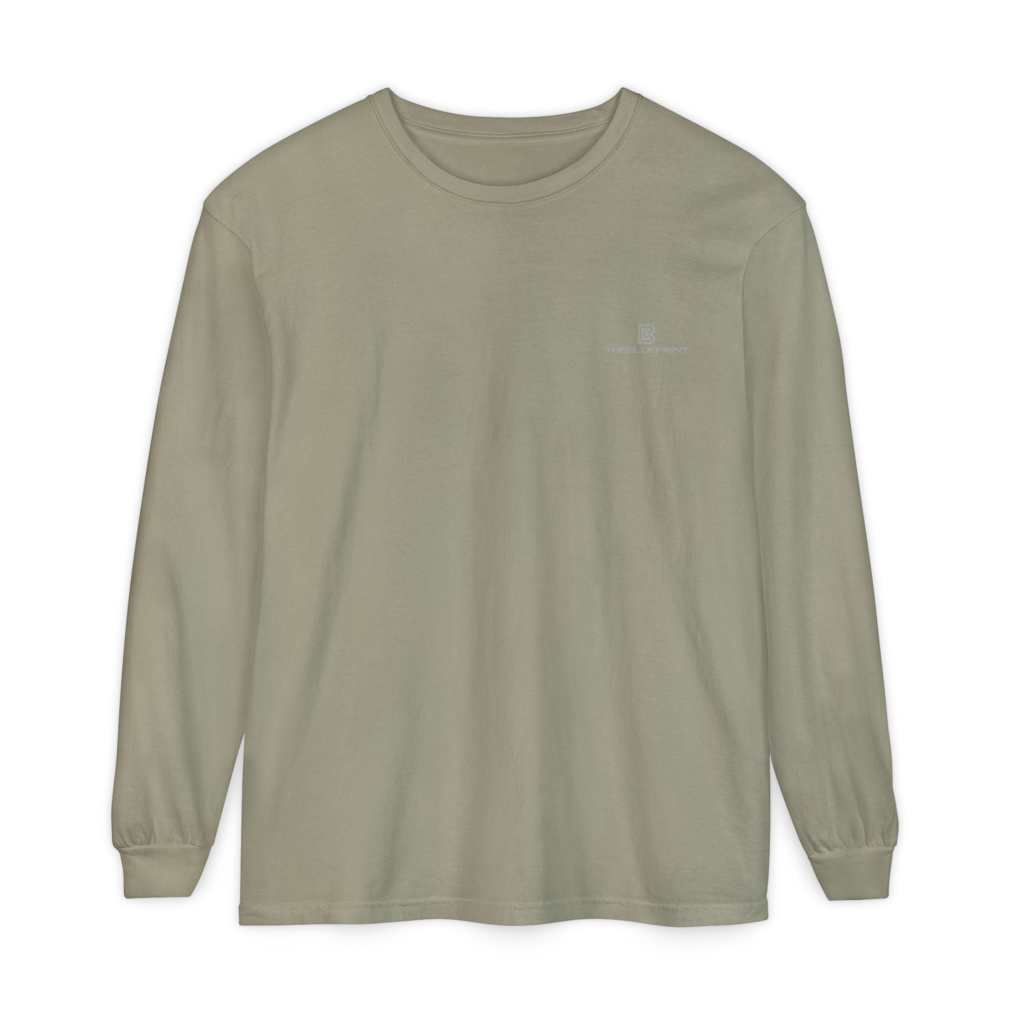 Minimalist White Long Sleeve Tee — Subtle Chest Logo