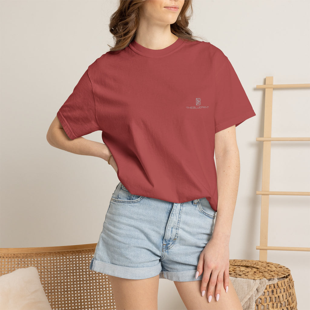 Minimal White T-Shirt with Small Chest Logo — 'B' Monogram Tee