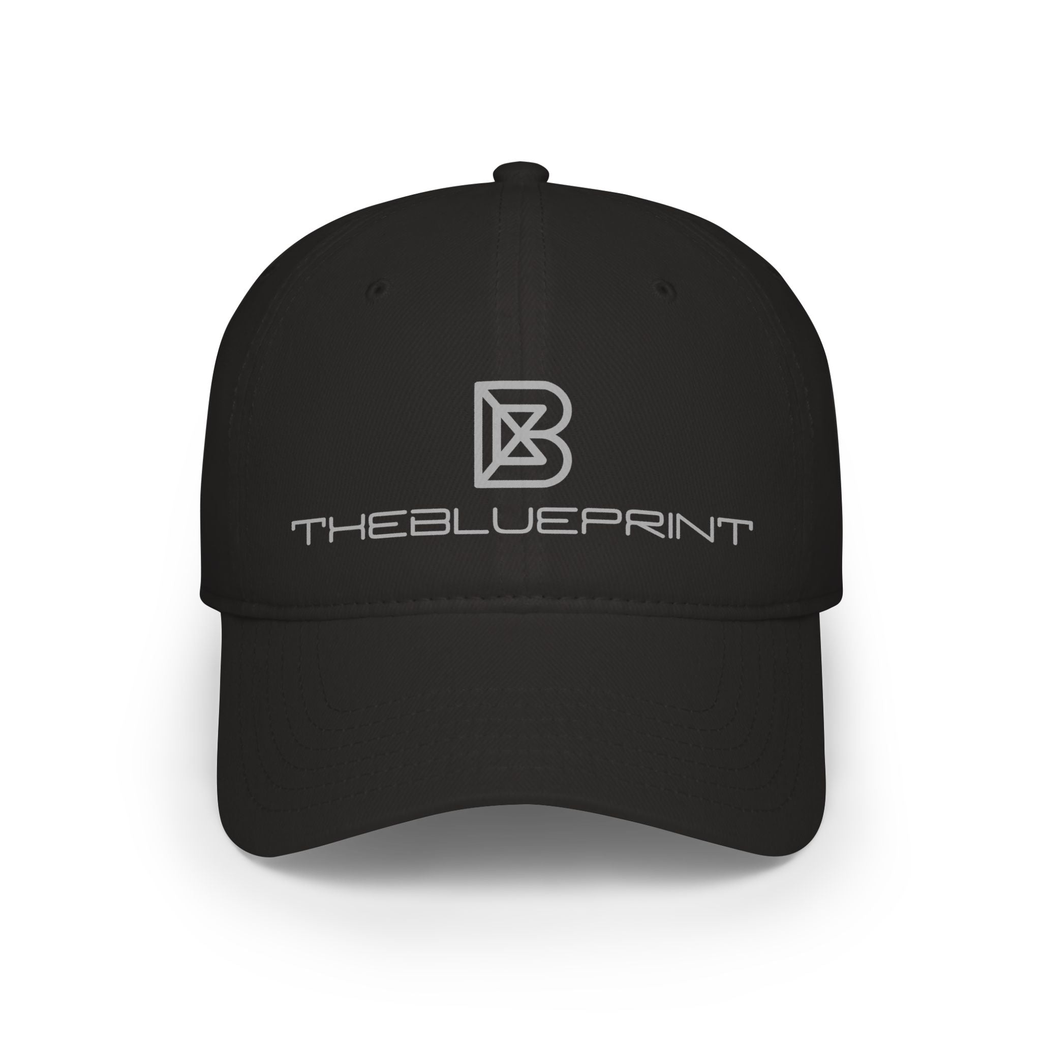 Low Profile Baseball Cap — TheBlueprint Logo Embroidered Black Hat