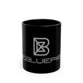 Black Logo Mug — Sleek Monochrome Coffee Cup with 'Blueprint' Emblem (11oz & 15oz)