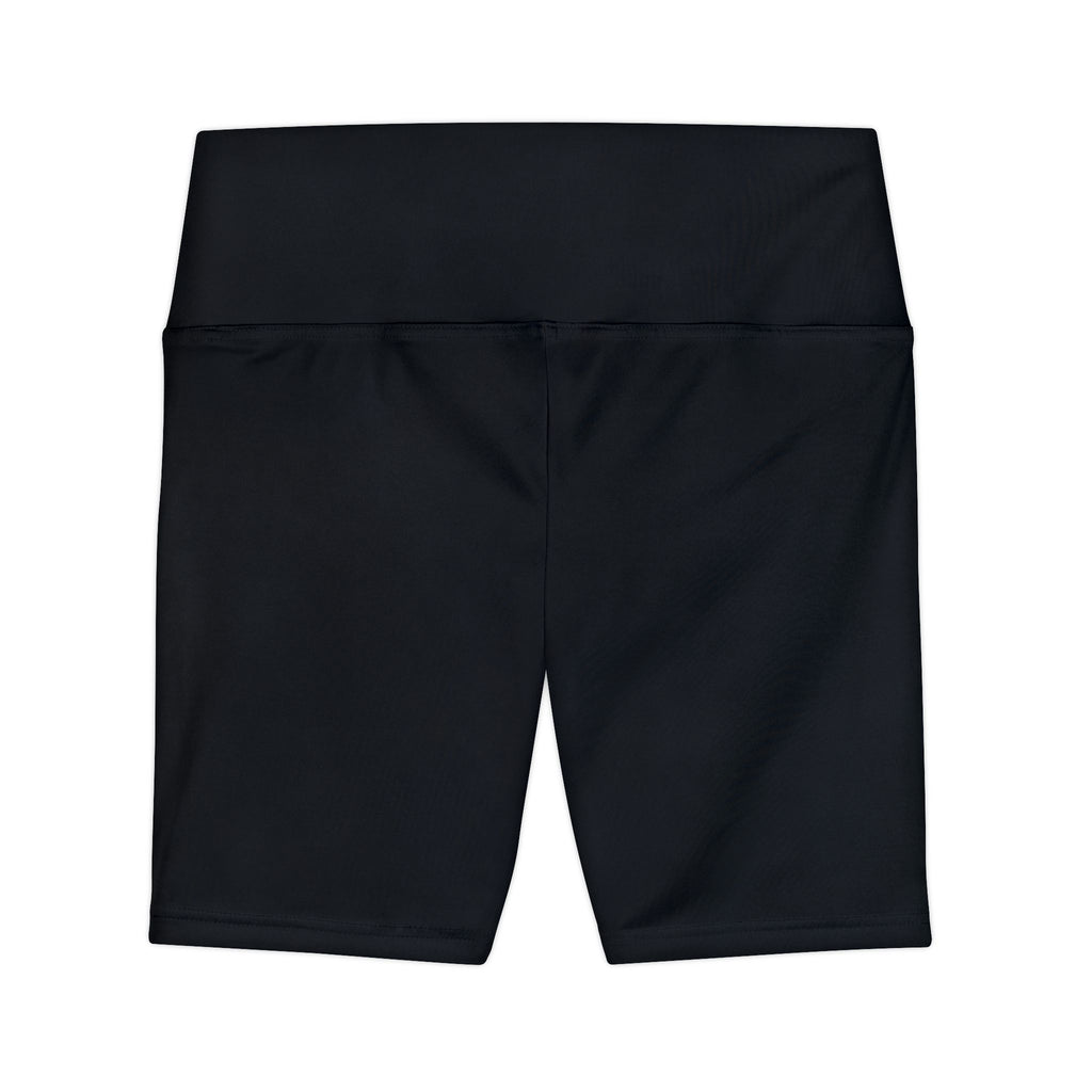 Women's High-Waist Workout Shorts — Black Biker Fitness Shorts
