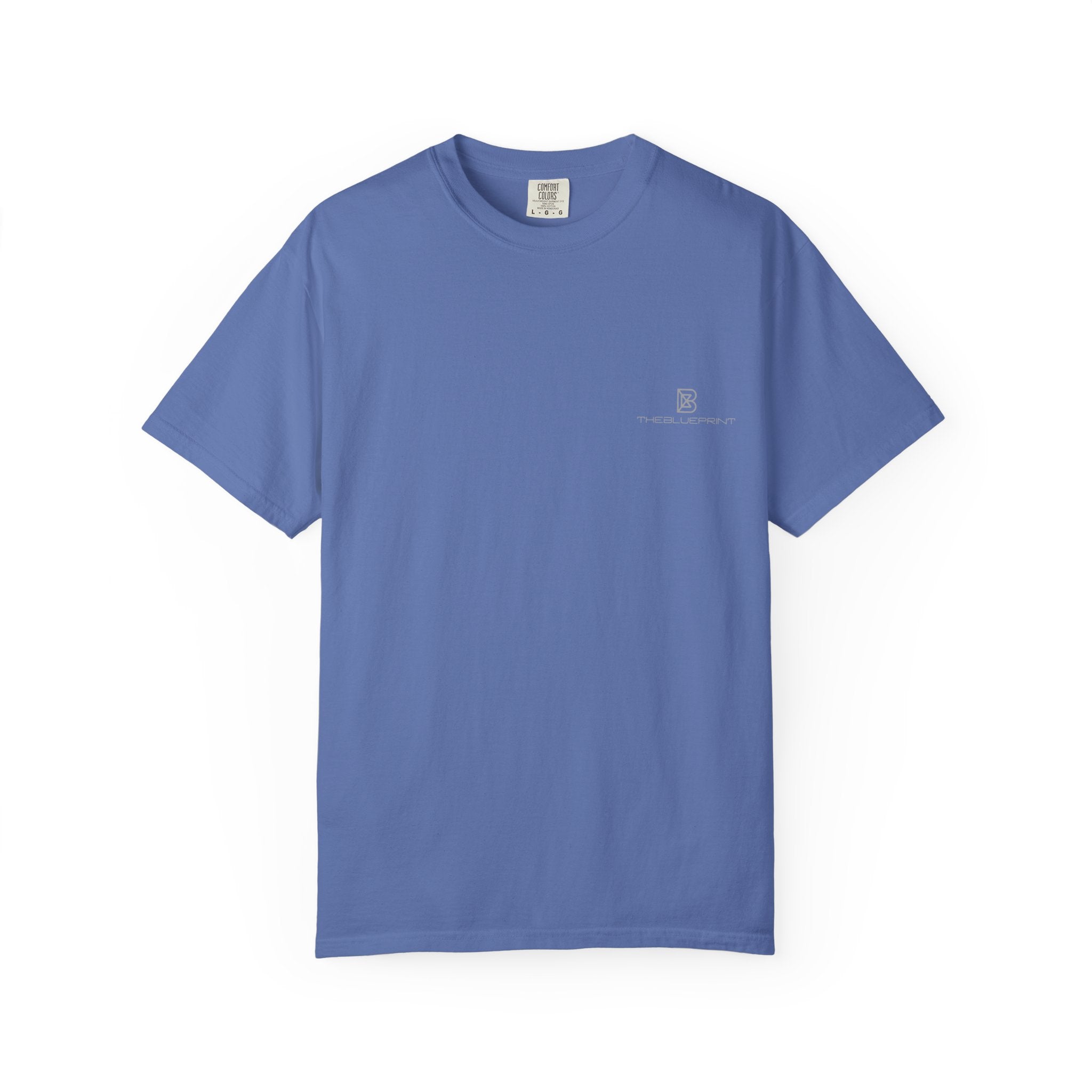 Minimal White T-Shirt with Small Chest Logo — 'B' Monogram Tee