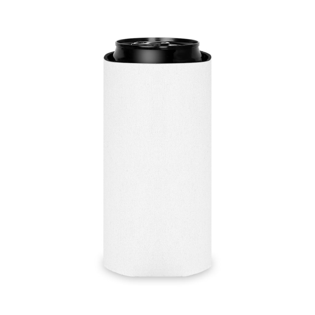 White Can Cooler with Subtle 'THEBLUEPRINT' Logo – Slim Insulated Beverage Koozie