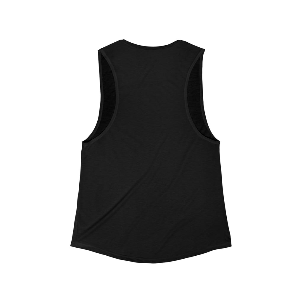 Women's Flowy Scoop Muscle Tank — Minimal Logo Workout Tank Top