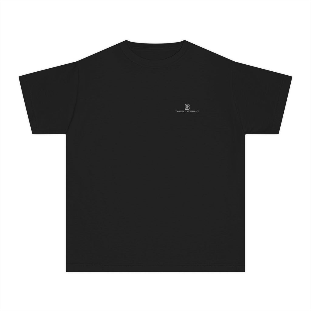 Youth Tee — Minimal Pastel Yellow Chest Logo Kids T-Shirt