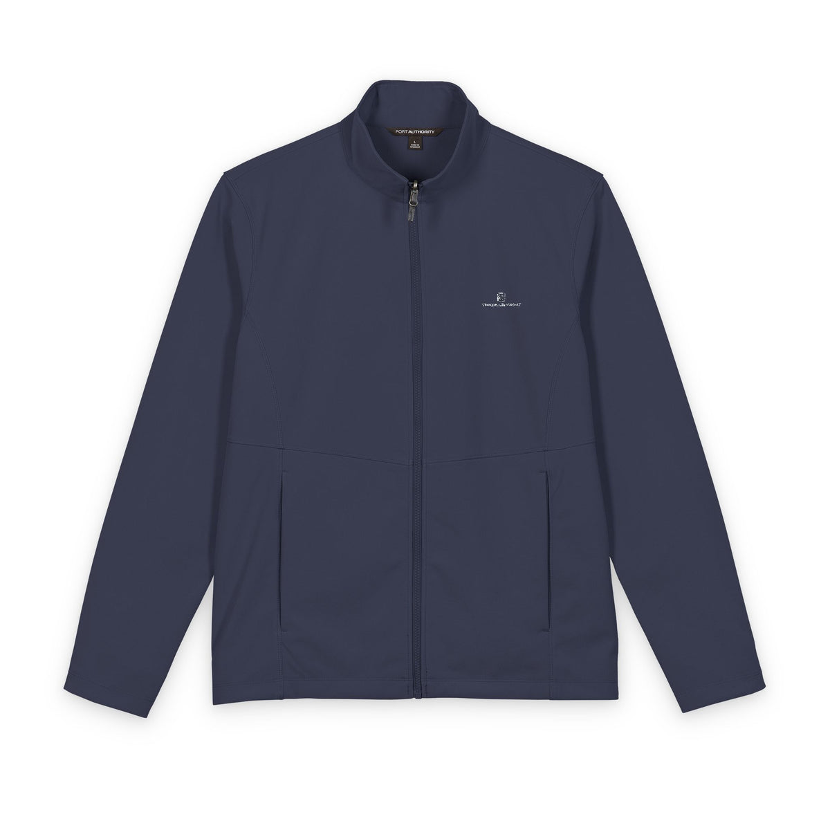 Men's Soft Shell Jacket — Minimal Reflective Logo Windbreaker