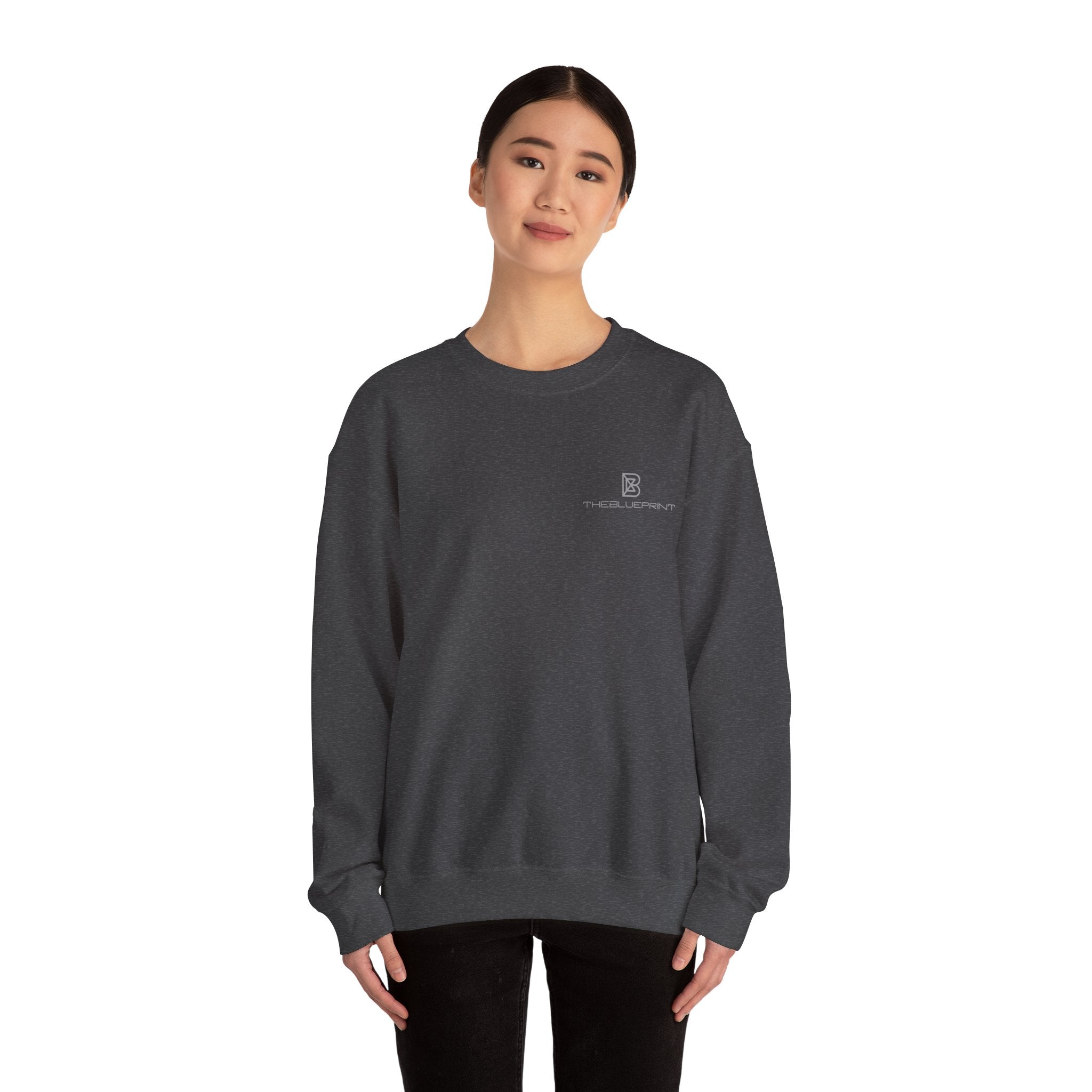 Copy of Minimal Logo Crewneck Sweatshirt | Small Chest Emblem, White