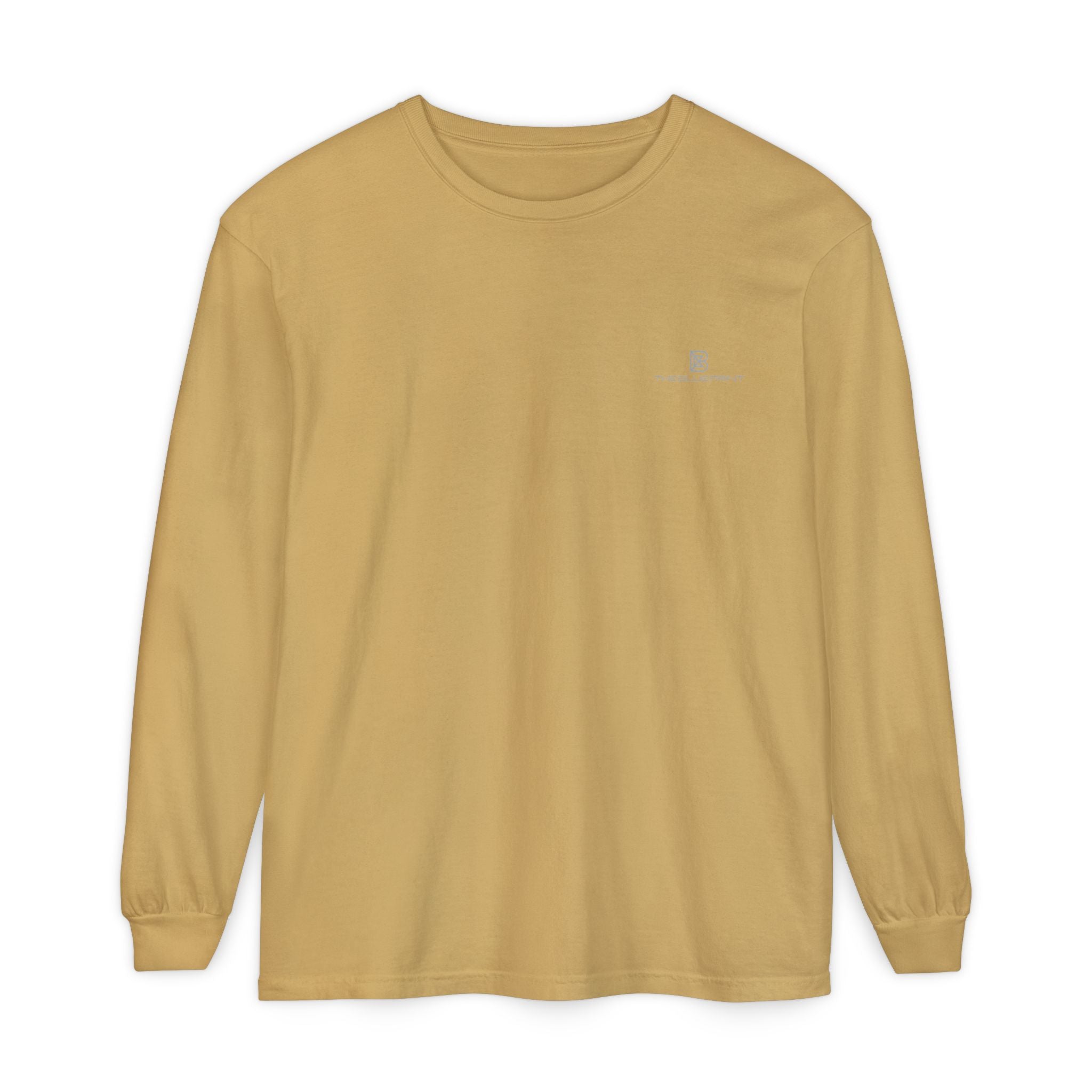 Minimalist White Long Sleeve Tee — Subtle Chest Logo