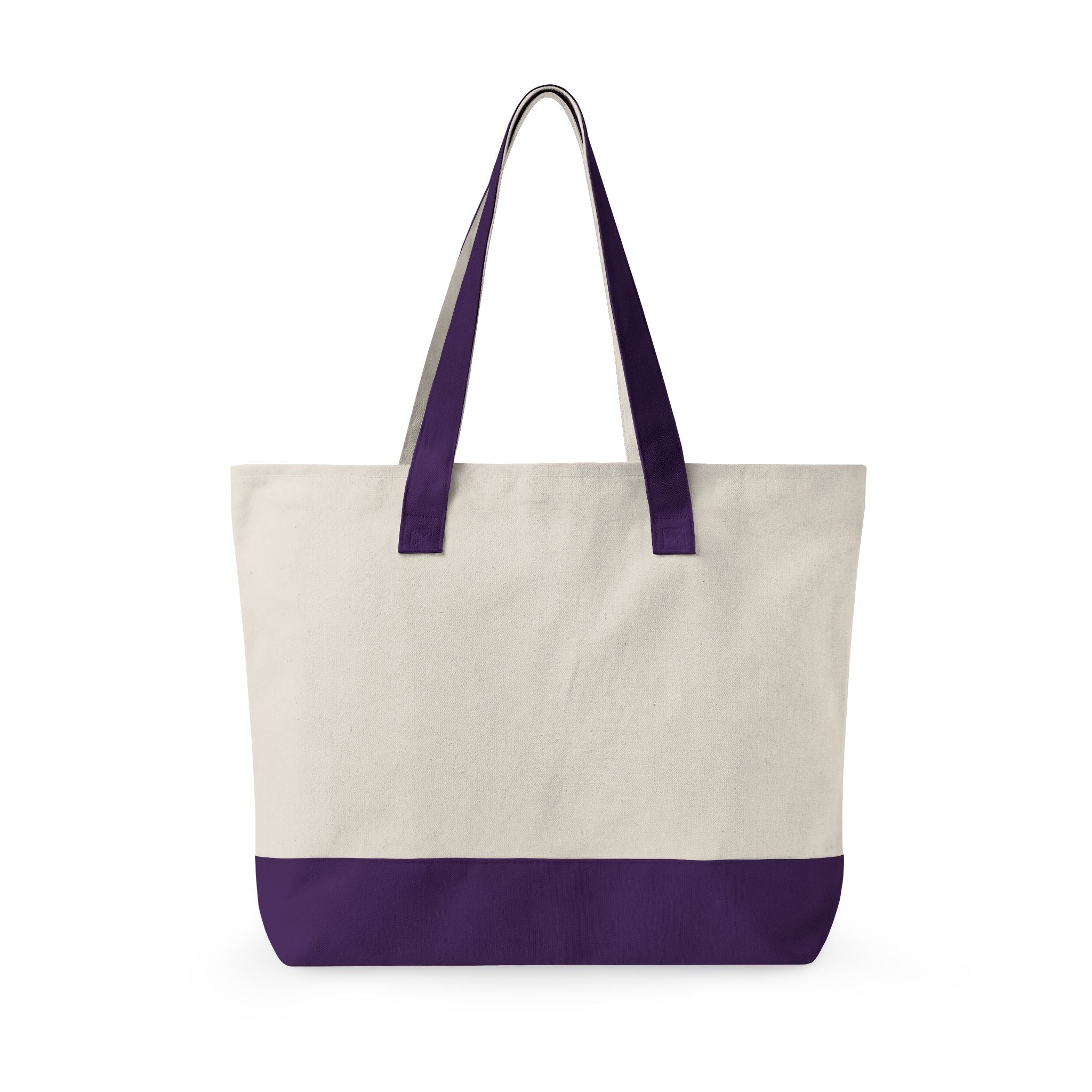 Zippered Canvas Tote