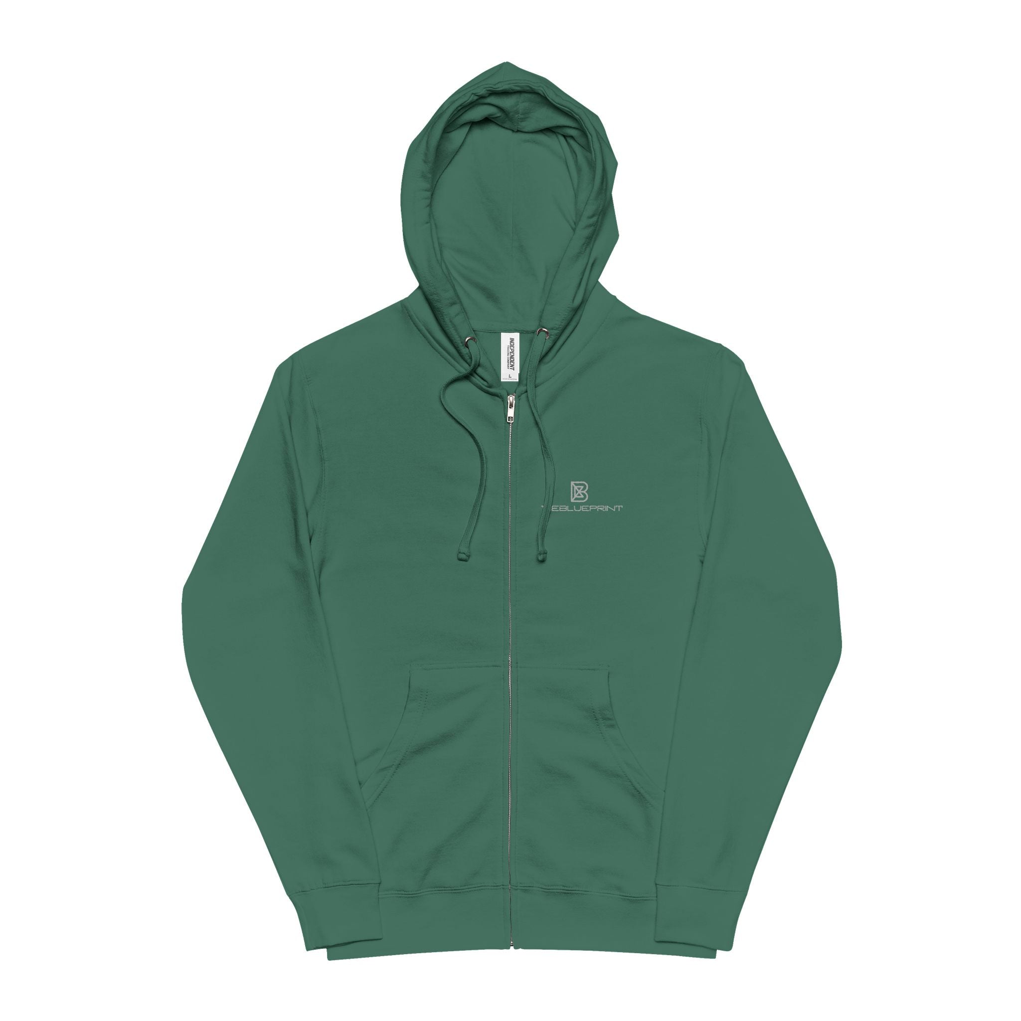 Zip-Up Hoodie with Colorful Drip Rainbow Graphic