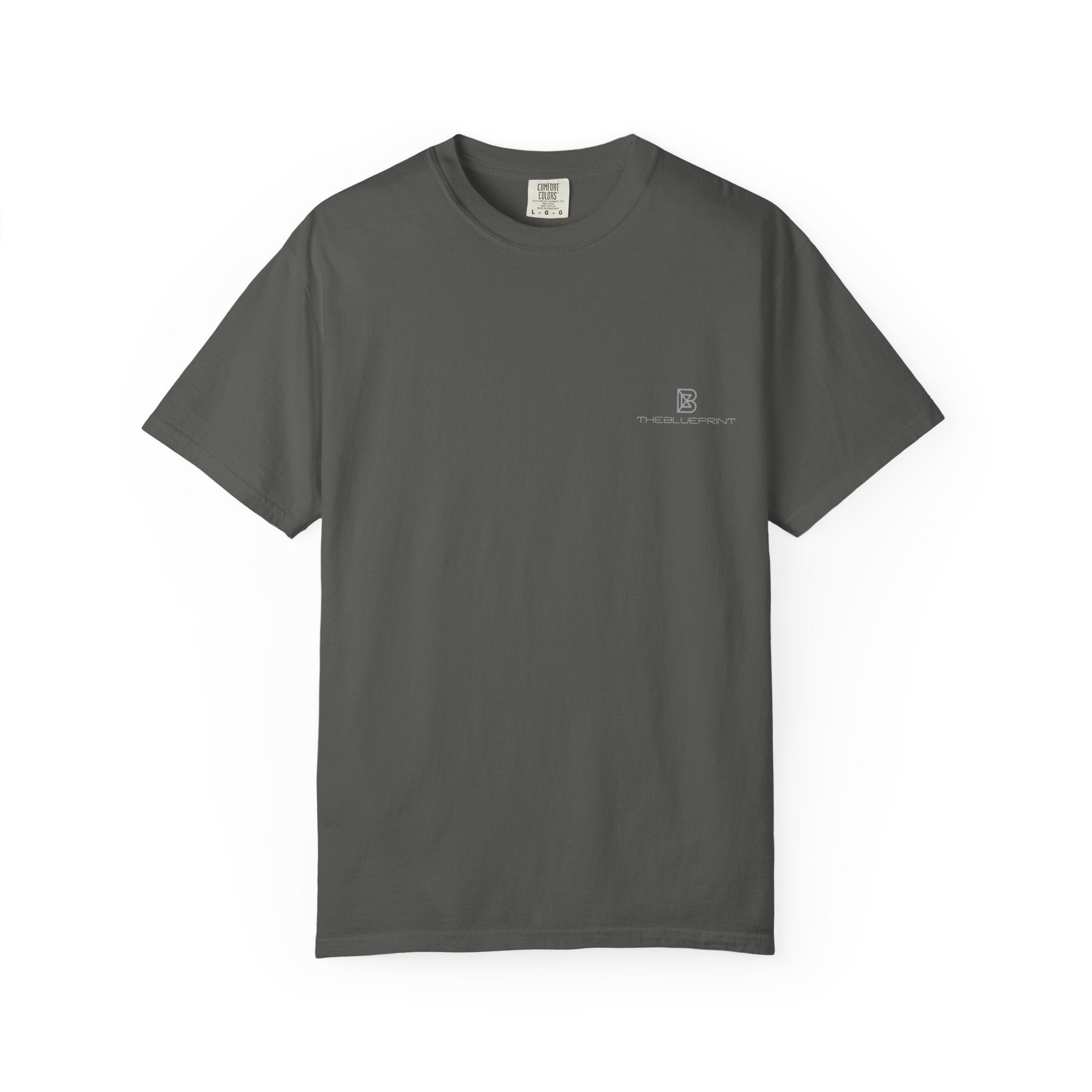 Minimal White T-Shirt with Small Chest Logo — 'B' Monogram Tee