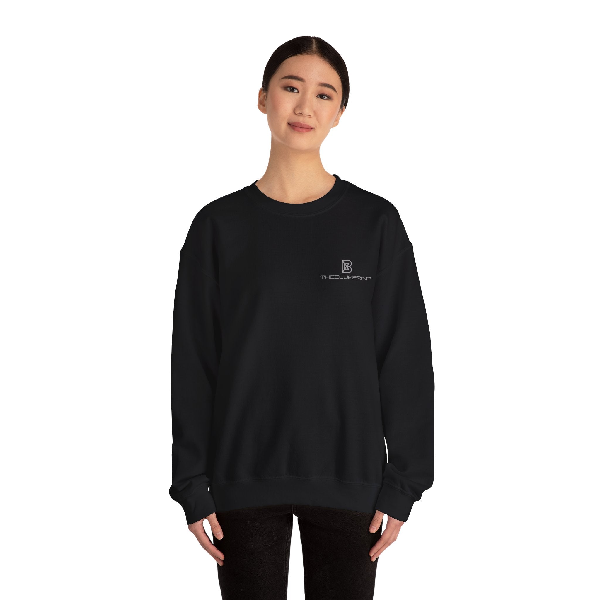 Copy of Minimal Logo Crewneck Sweatshirt | Small Chest Emblem, White