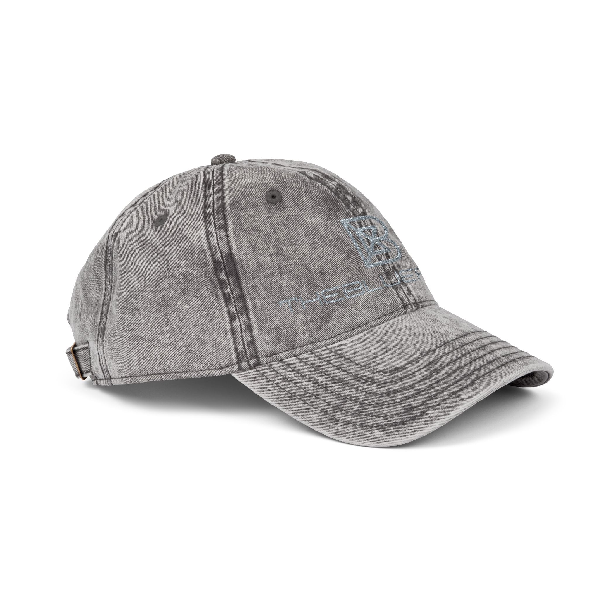 Embroidered Vintage Red Cap — Distressed Logo Baseball Hat