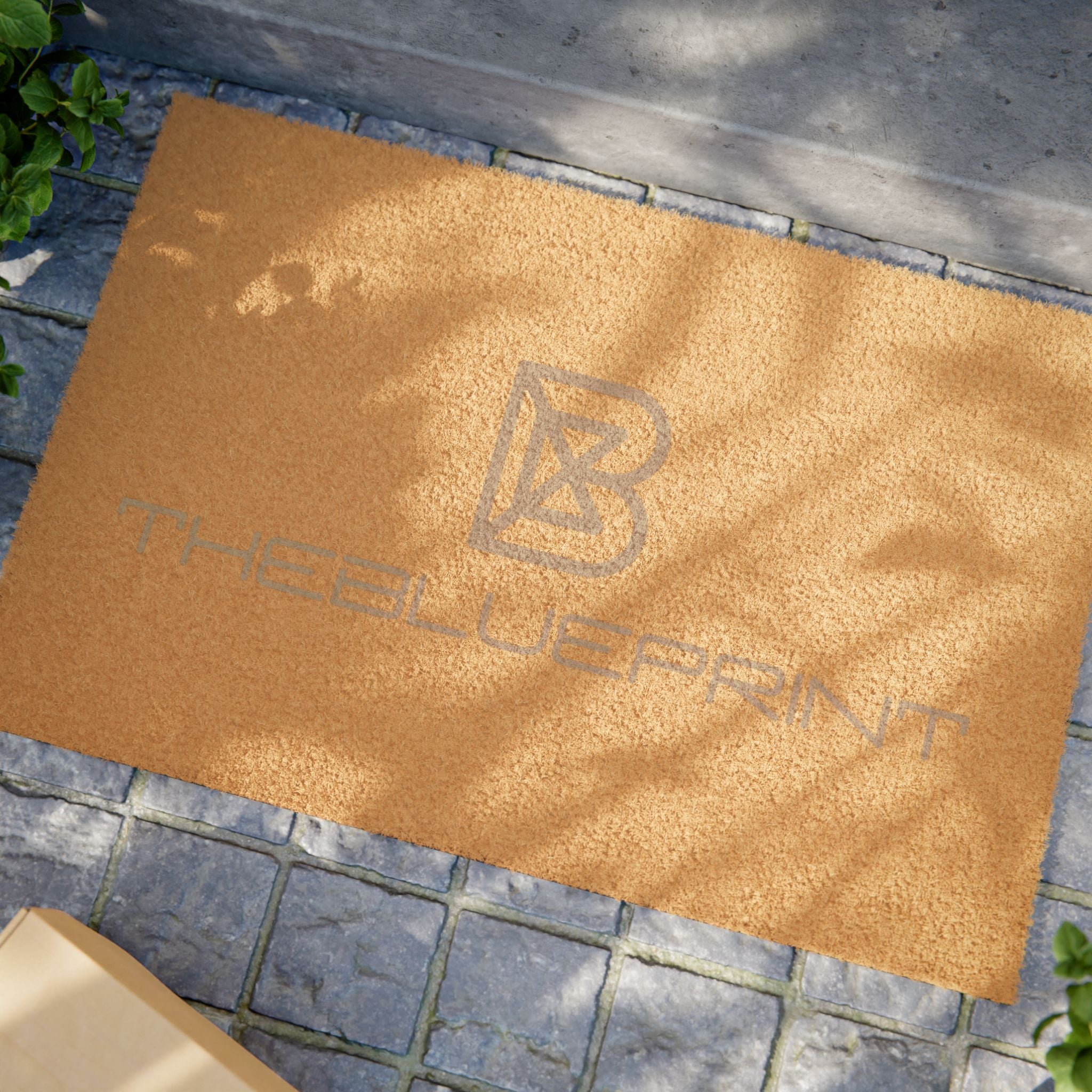 Personalized Coir Doormat — Natural Welcome Mat with Custom Monogram