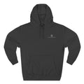 Minimal Embroidered Chest Logo Hoodie — Cozy Three-Panel Fleece Pullover