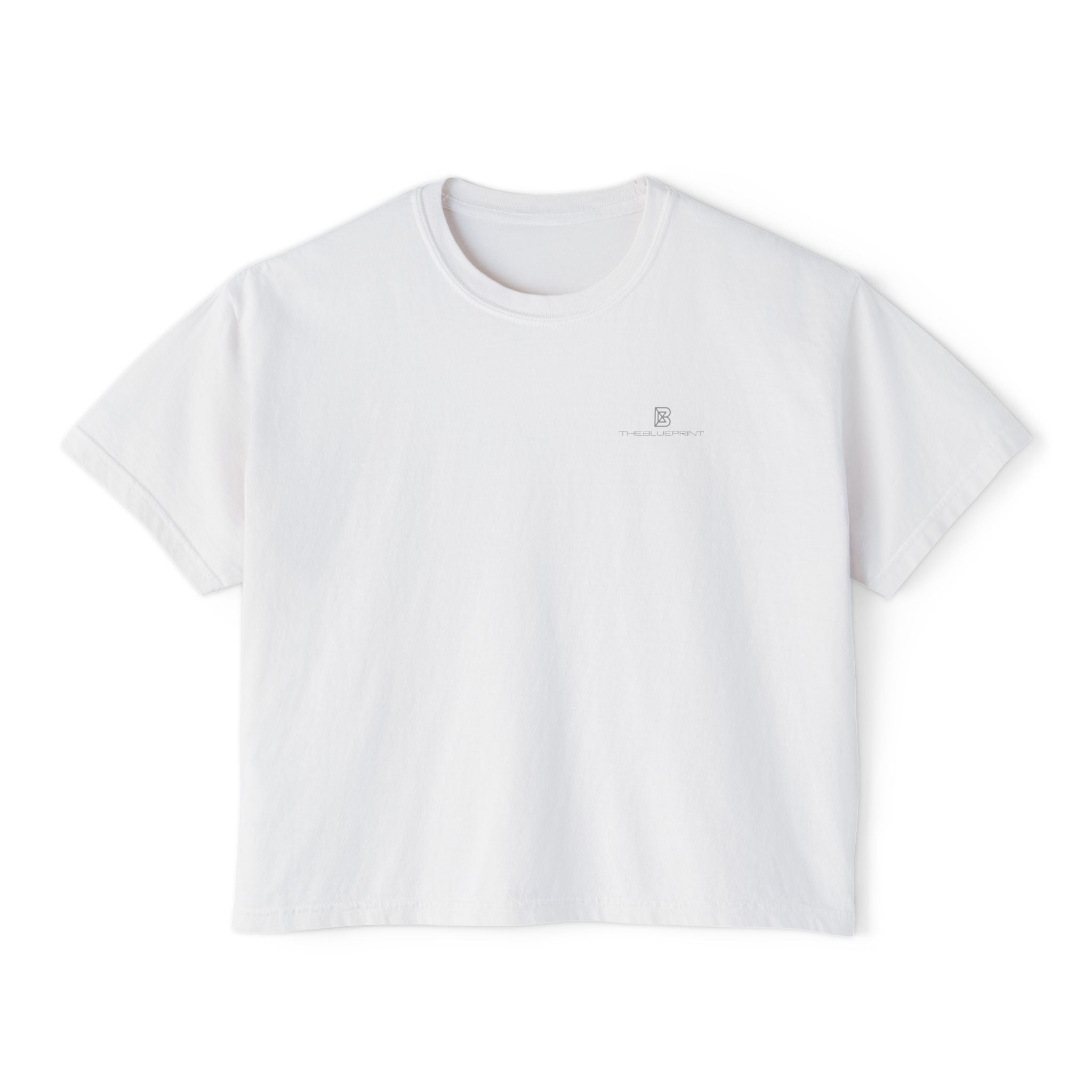 Boxy Tee — Minimal White Women's Cropped T-Shirt
