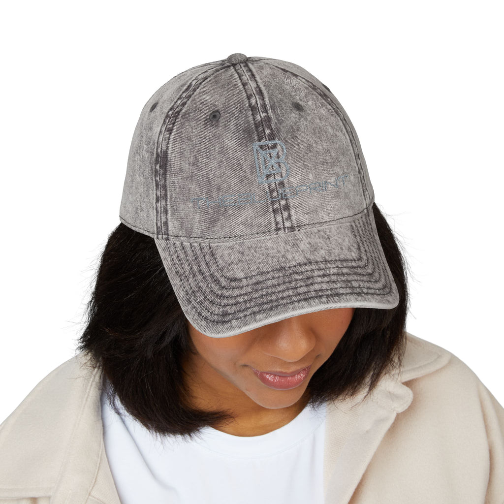Embroidered Vintage Red Cap — Distressed Logo Baseball Hat